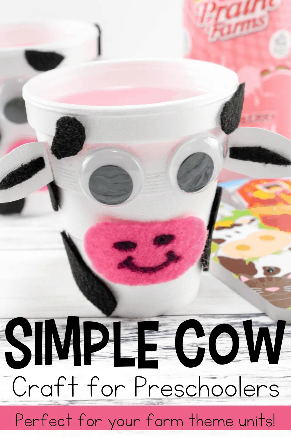 Cute Cow Crafts and cow Activity to build fine motor skills farm crafts farm theme kindergartner, kids, elementary, toddler 32