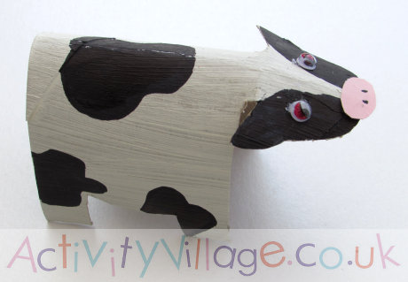  Cow Wooden Animal Toys for Toddler, Fun and Posable