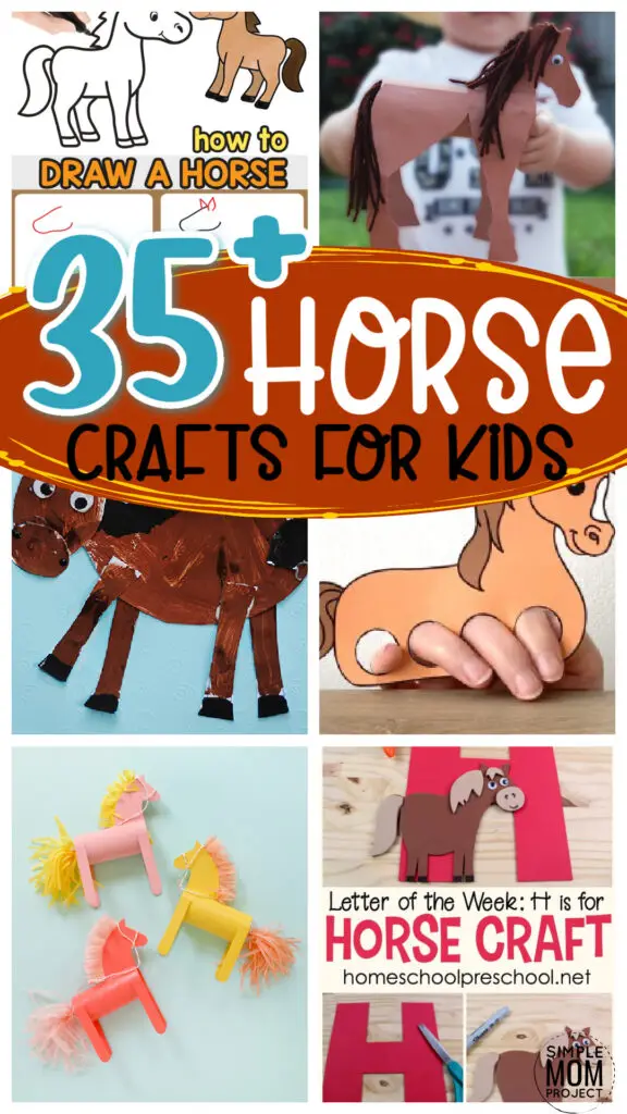 Horse crafts are a great and fun activity for horse camp and good paper horse crafts for children, kids, toddler, elementary, preschooler 37