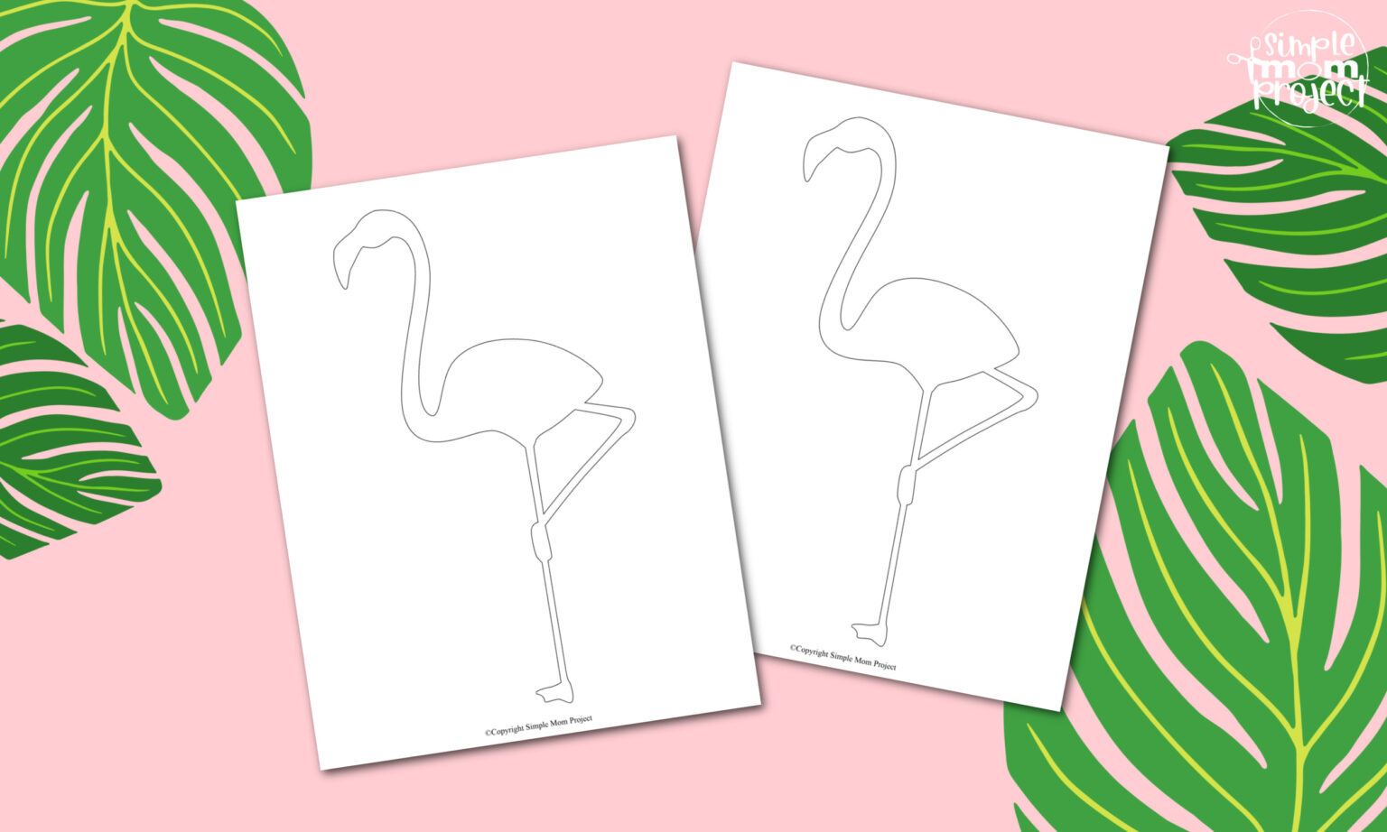 Free Printable Flamingo Stencil Template Outline – Simple Mom Project