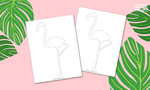 Free Printable Flamingo Stencil Template Outline – Simple Mom Project
