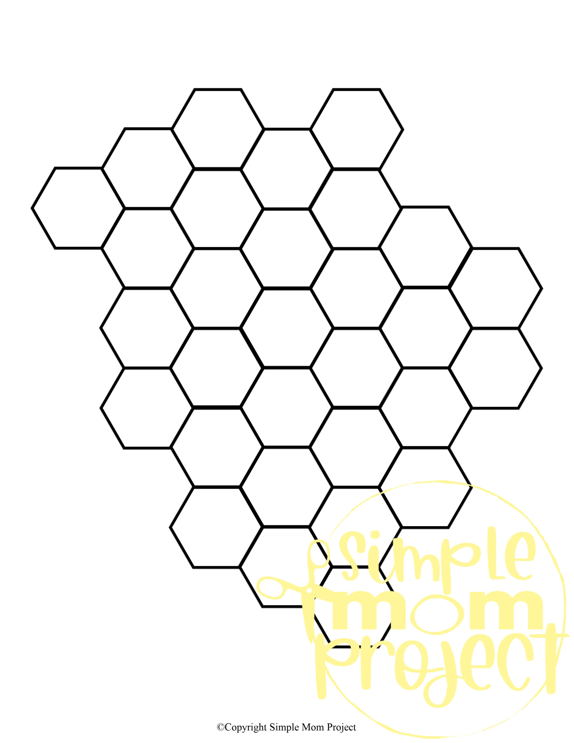 Free Printable Honeycomb Template And Pattern Simple Mom Project