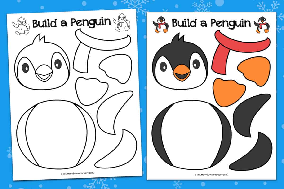 build a penguin free printable