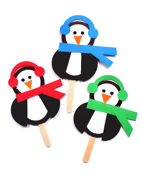 paper circle penguin craft