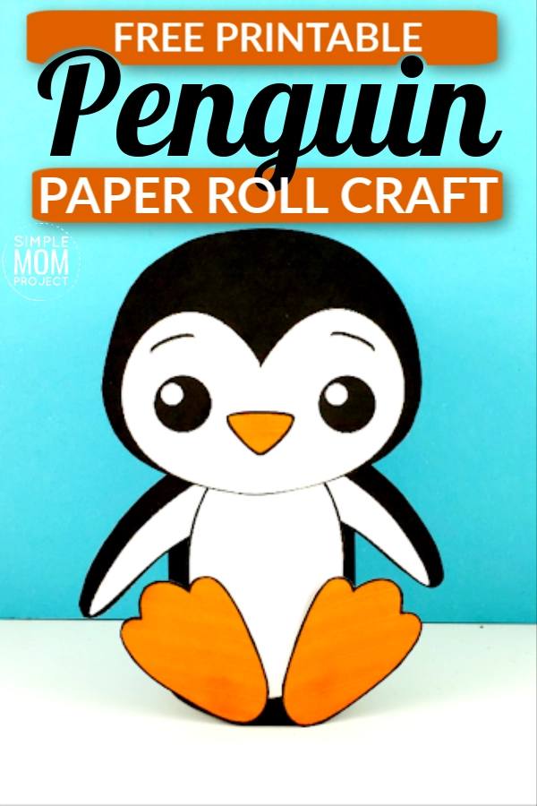 free printable penguin paper roll craft