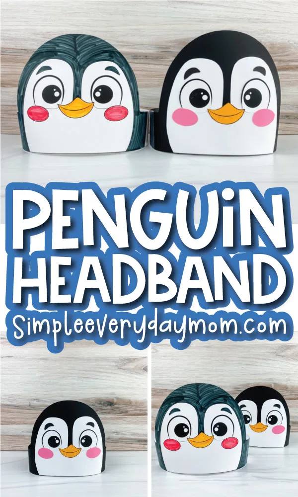 penguin headband craft with free template