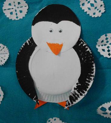 paper plate penguin craft project for kids