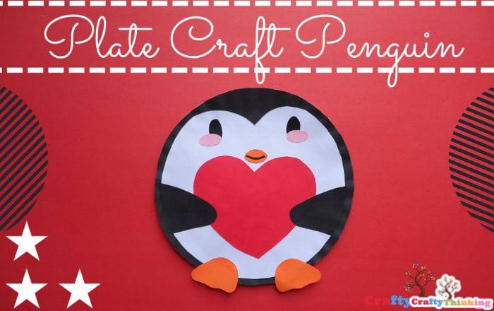 Paper plate penguin craft for kids of all ages