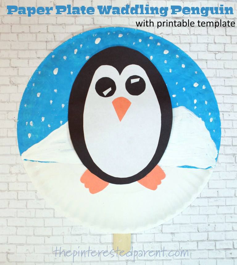 paper plate waddling penguin