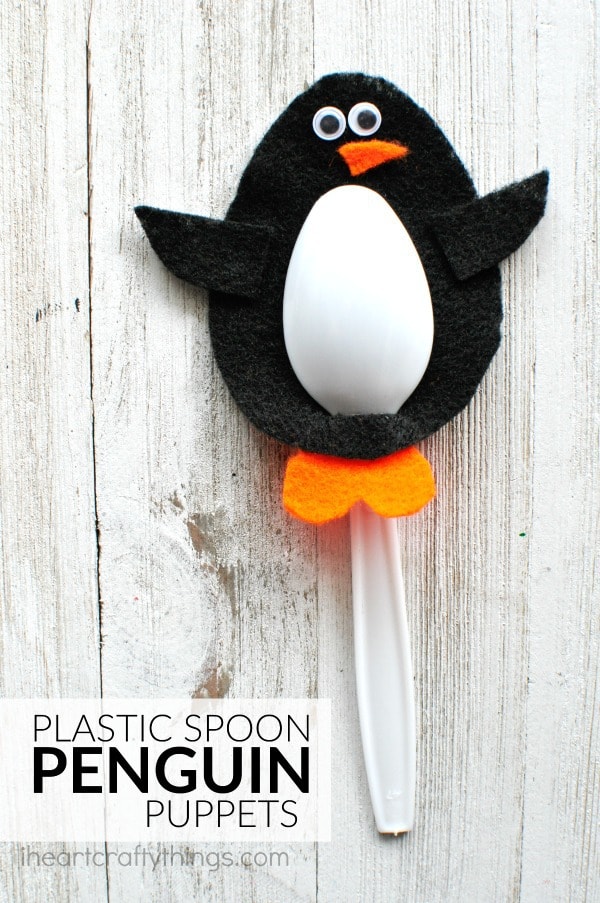 plastic spoon penguin craft