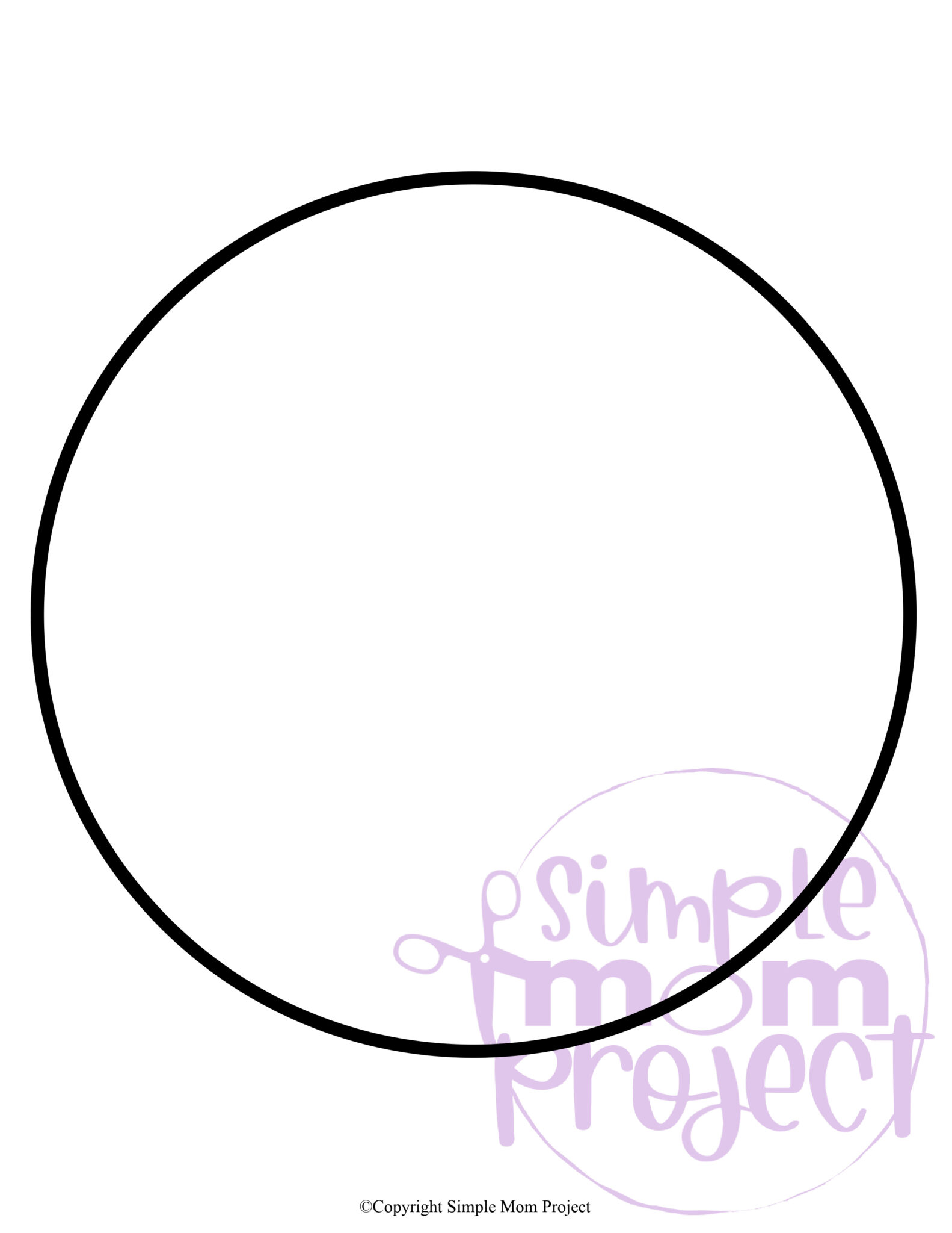 Free Printable Circle Stencil Template for Kids – Simple Mom Project