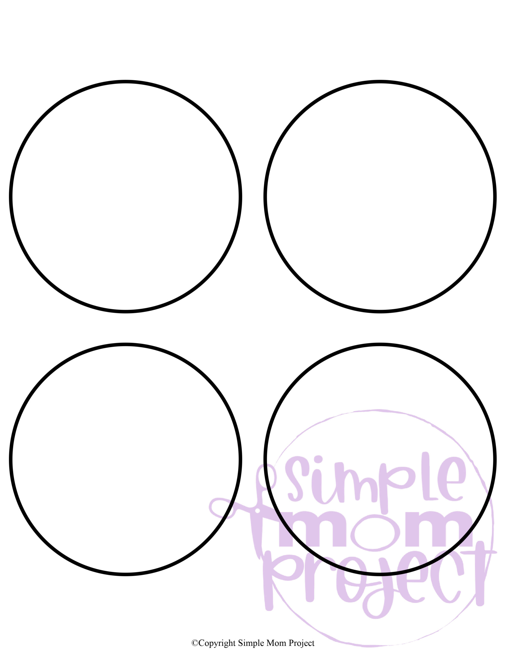 Free Printable Circle Stencil Template for Kids Simple Mom Project Free Printable Circle Stencil Template for Kids Simple Mom Project