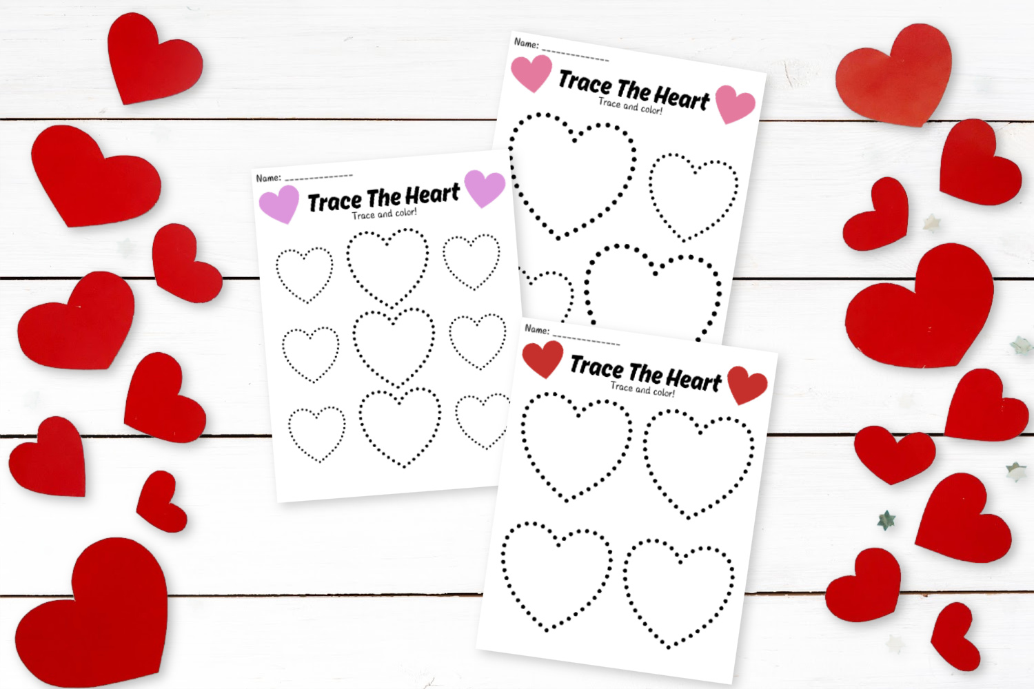 Free Printable Heart Tracing Worksheet for Kids – Simple Mom Project