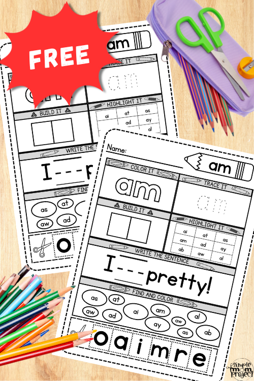 Got an eager little learner? Or maybe a tiny trickster who thinks learning sight words is a fun trick? Our Free Printable Am Sight Word Worksheet is here to pull a rabbit out of the hat! Perfect for transforming those "I can't" moments into "I can!" Grab your free printable am sight word worksheet today!