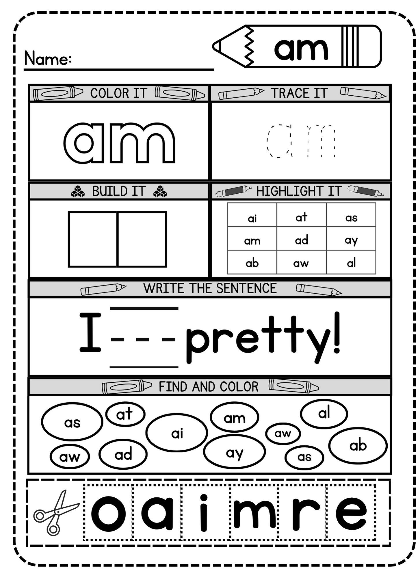 Am sight word for preschoolers, kindergarteners, toddlers and kids of all ages