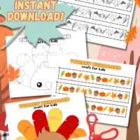 The Cutest Printable Turkey Headband Coloring Activity For Fall - Simple Mom Project Store