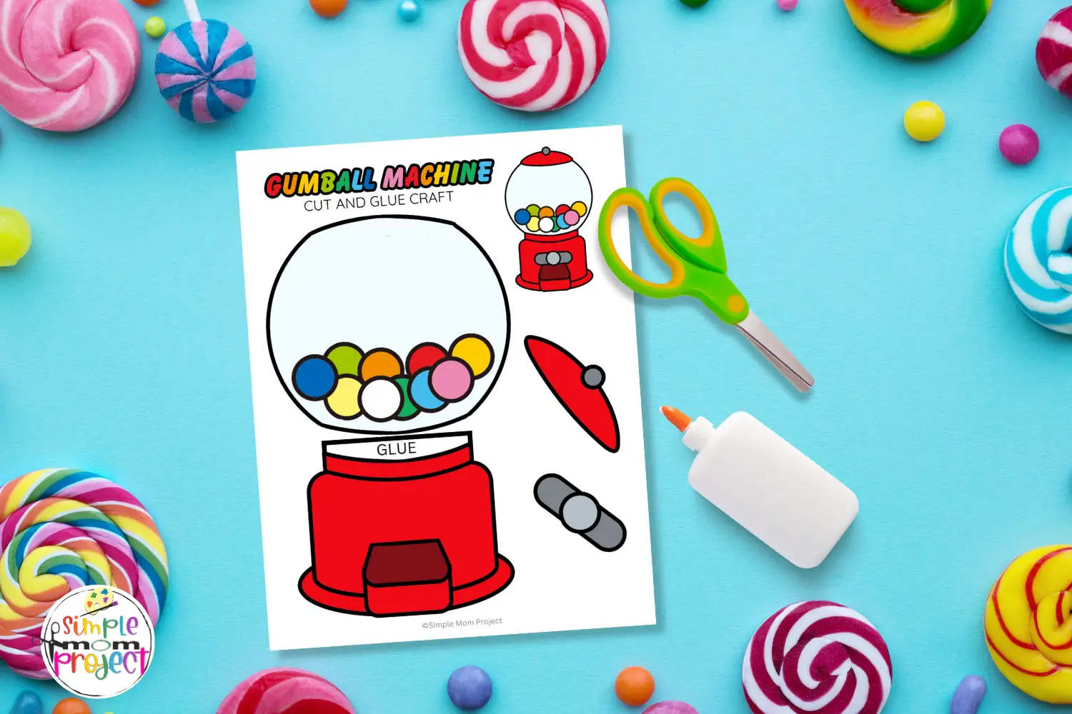 Printable Gumball Machine Craft Template – Simple Mom Project