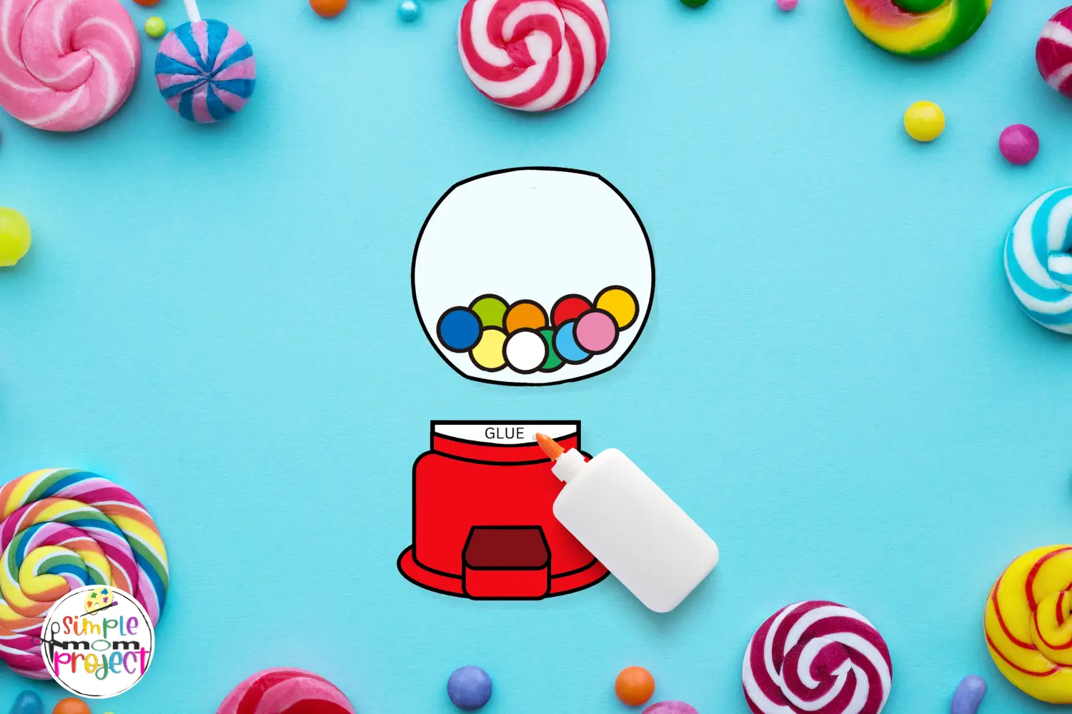 Printable gumball machine craft template simple mom project