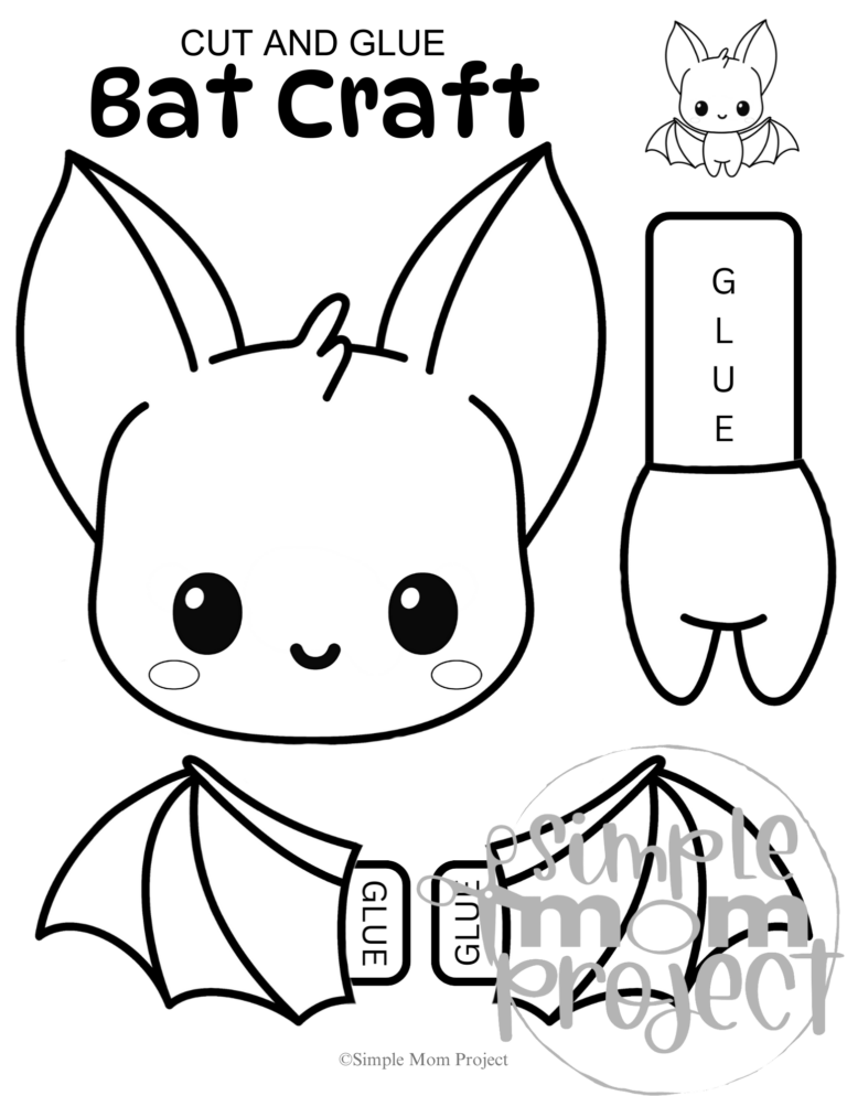 Easy-to-Build Printable Bat Paper Craft Template – Simple Mom Project