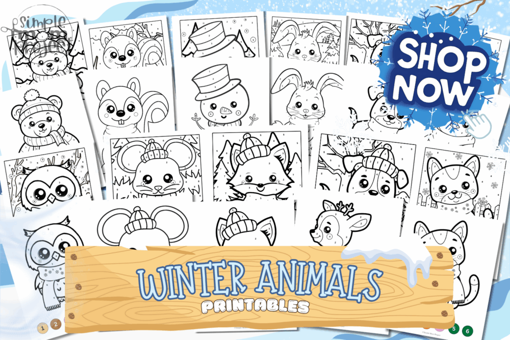 Free Printable Winter Penguin Color By Number Coloring Page - Simple ...