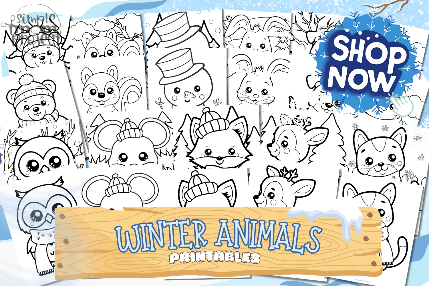 Printable Winter Animal Template Bundle for kids of all ages