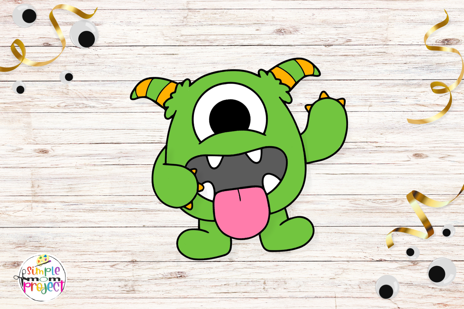 Free printable monster craft for toddlers, preschoolers and kindergarten kids