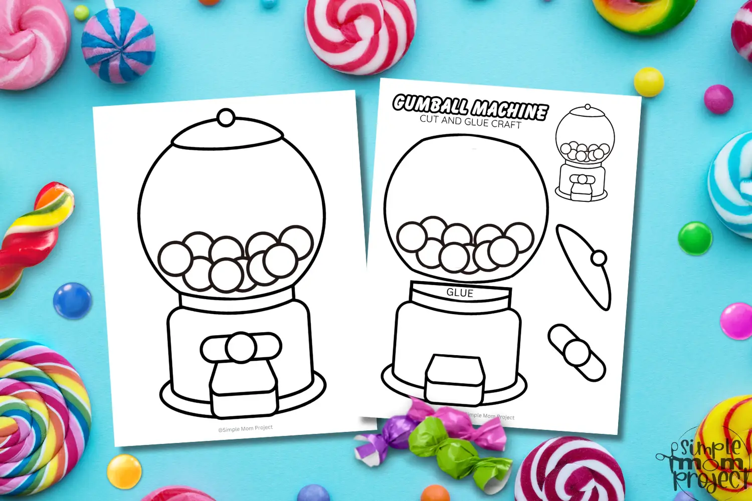 Printable Gumball Machine Craft Template – Simple Mom Project