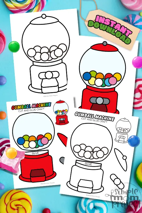 Could a gumball machine turn into the most amazing craft project ever? With our printable gumball machine craft template, your little artists can immerse themselves in a world of craft poms and bright colors! Would you like to make polka dot gumballs or play with paint dab markers? You have the last say—and the mess? Totally worth it! Download this printable gumball machine craft template now!