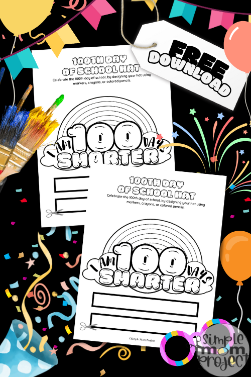 Are you ready to make your 100th day of school unforgettable? This free printable 100th day of school hat template is perfect for kids of all ages. It's a quick and easy craft that allows kids to customize and wear their very own celebration hat. Simply print, color, design, and assemble for a festive accessory that children will enjoy flaunting all day long!