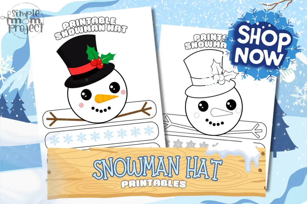 SHOP NOW Snowman hat printable template for kids of all ages