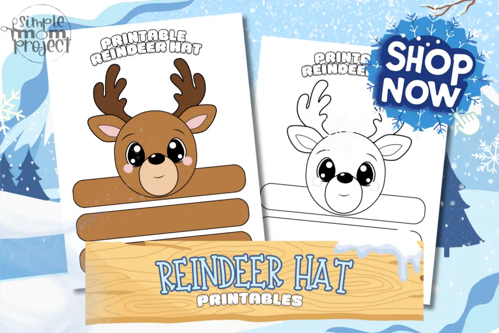 SHOP NOW Reindeer Hat Printable Template for kids of all ages