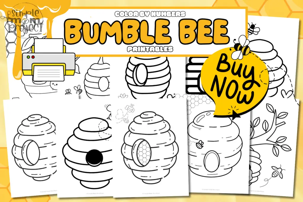 Printable Beehive Template for kids