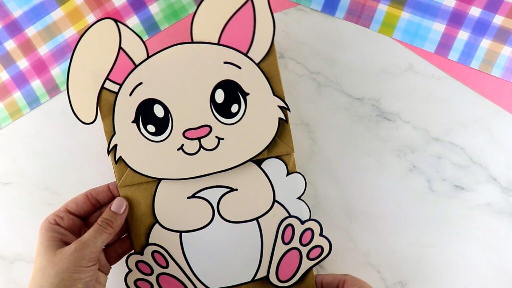 Printable Paper Bag Bunny Template Tutorial Image 7