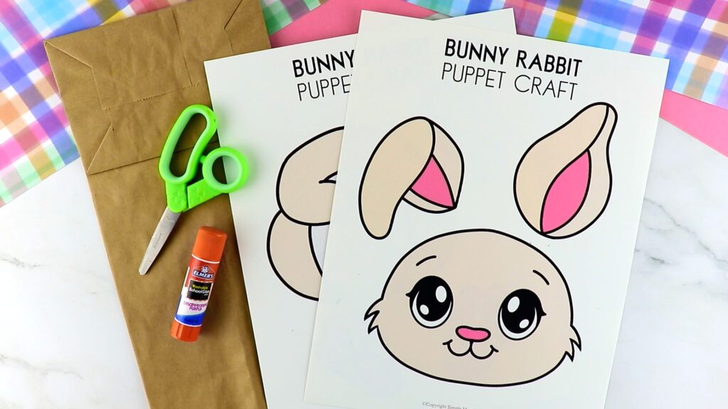 Printable Paper Bag Bunny Template Tutorial Image 1