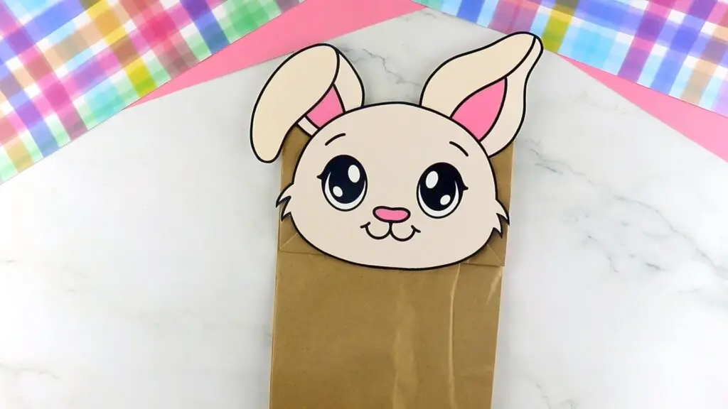 Printable Paper Bag Bunny Template Tutorial Image 3