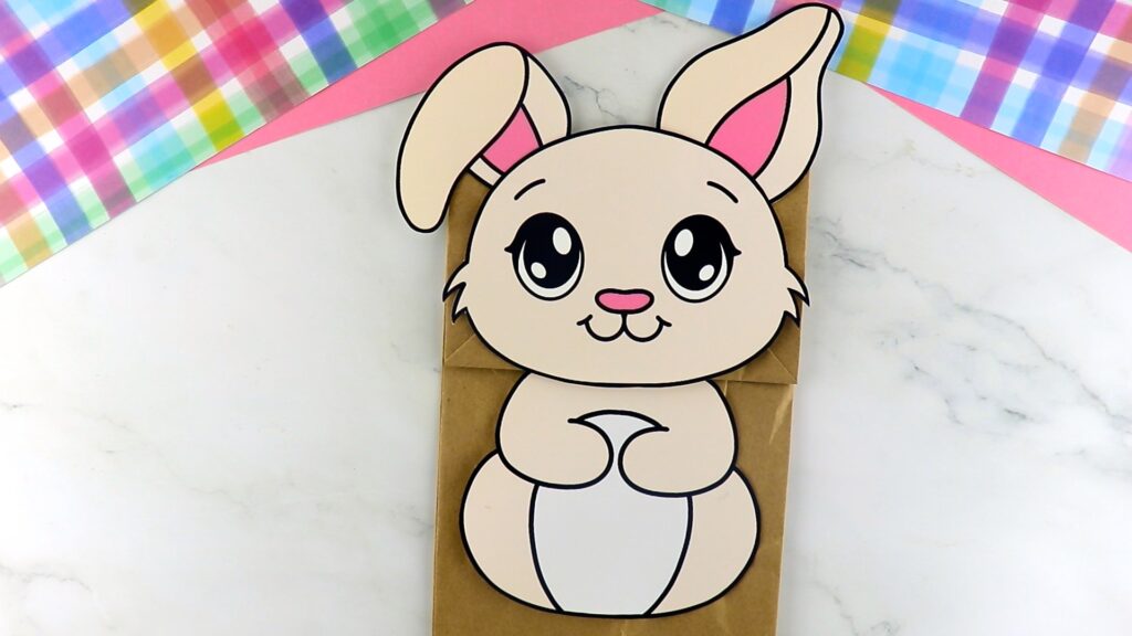 Printable Paper Bag Bunny Template Tutorial Image 4