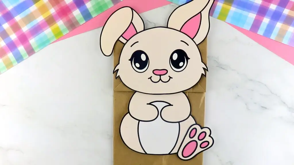 Printable Paper Bag Bunny Template Tutorial Image 5