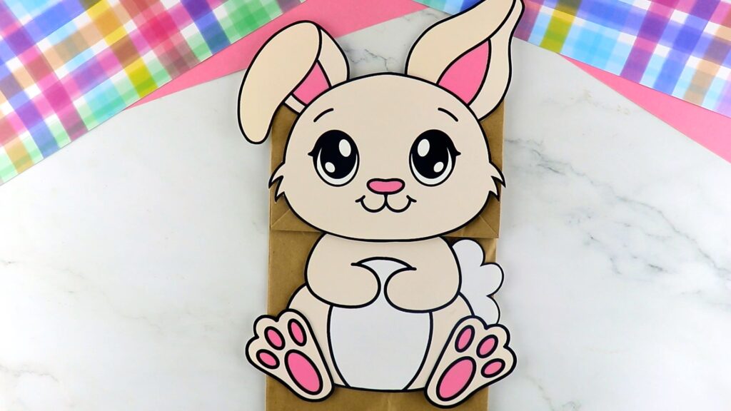 Printable Paper Bag Bunny Template Tutorial Image 8