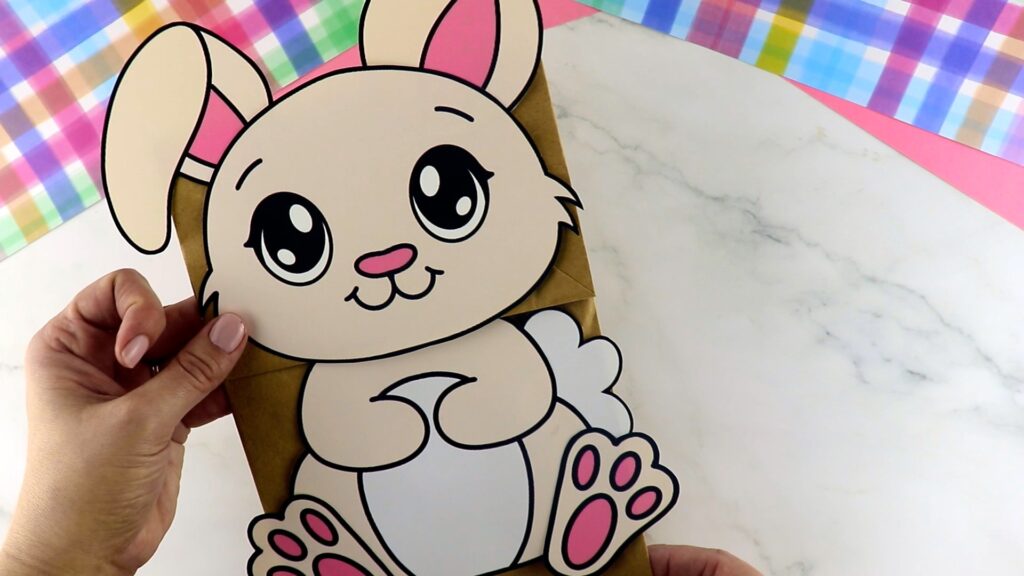 Printable Paper Bag Bunny Template Tutorial Image 6