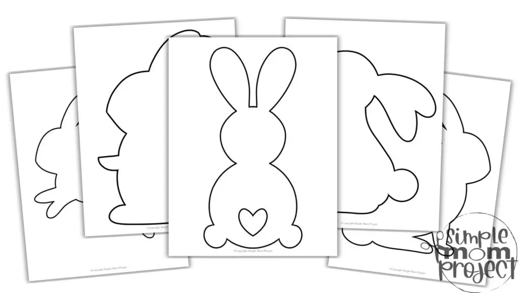 Free Printable Bunny Silhouette Template for Kids