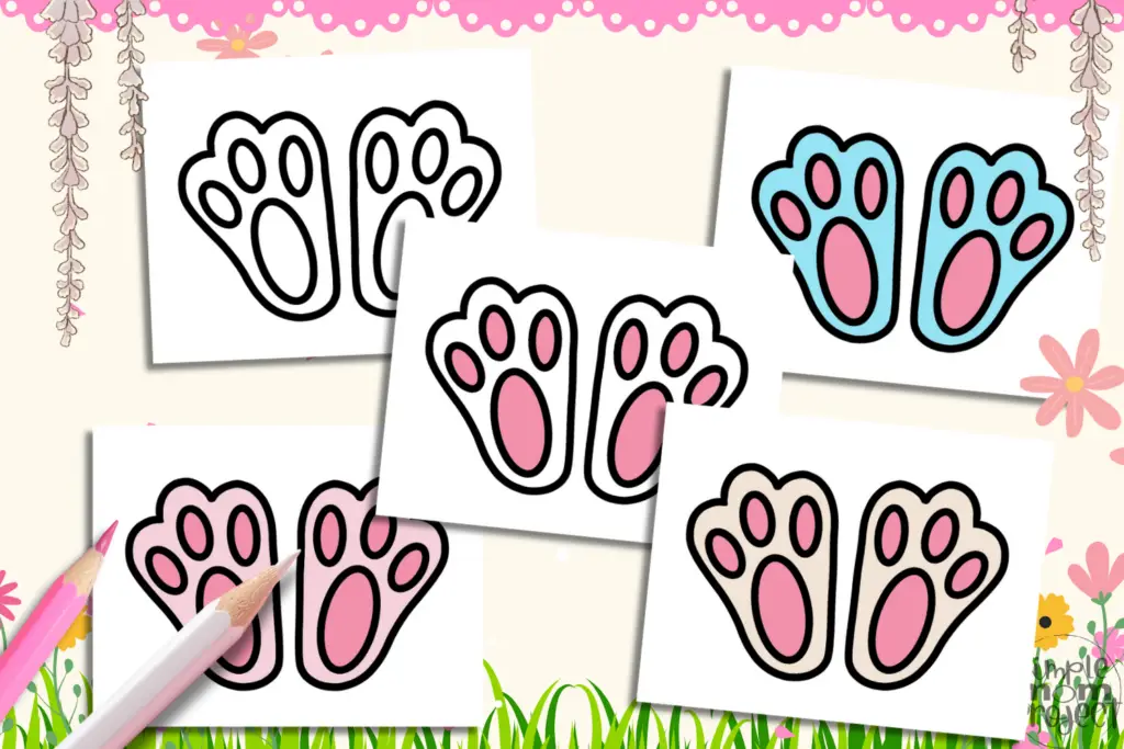 FLATLAY Bunny Feet FREE Printable Template