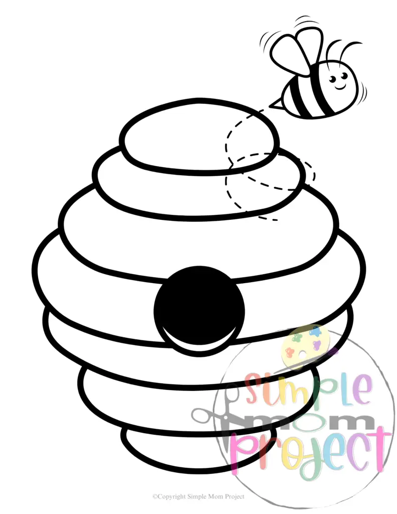 FREE Bee Hive Coloring Pages for Kids of all ages