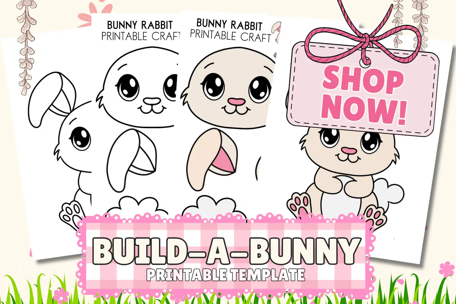 Printable Build-A-Bunny Rabbit Craft Template - Simple Mom Project