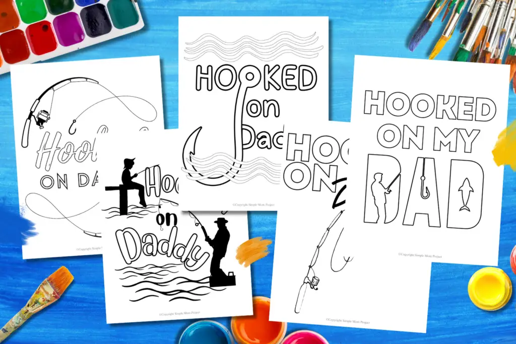 FLATLAY hooked on daddy printable (FREE) Printable Template for Kids of all ages