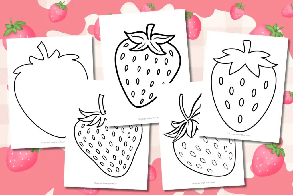 FLATLAY FREE Strawberry Printable Template for KIds