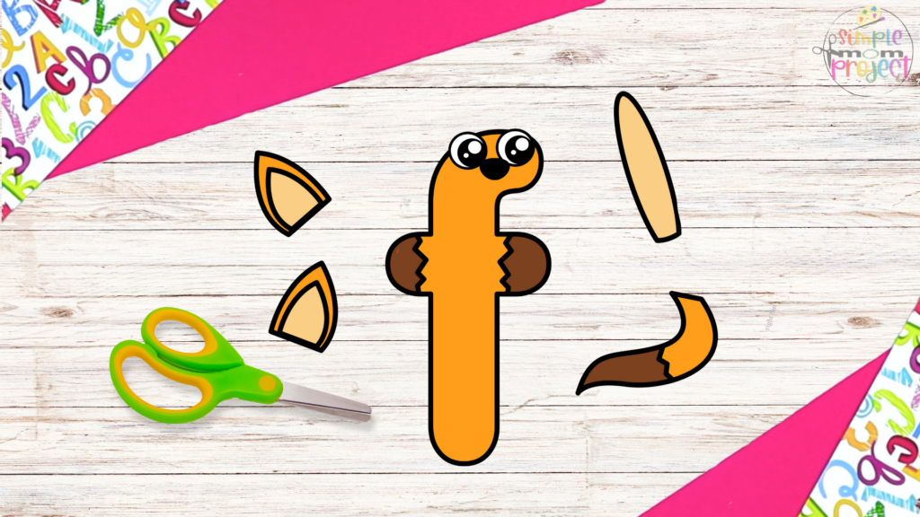 Free Printable Letter F for Fox Craft Template for Kids 3