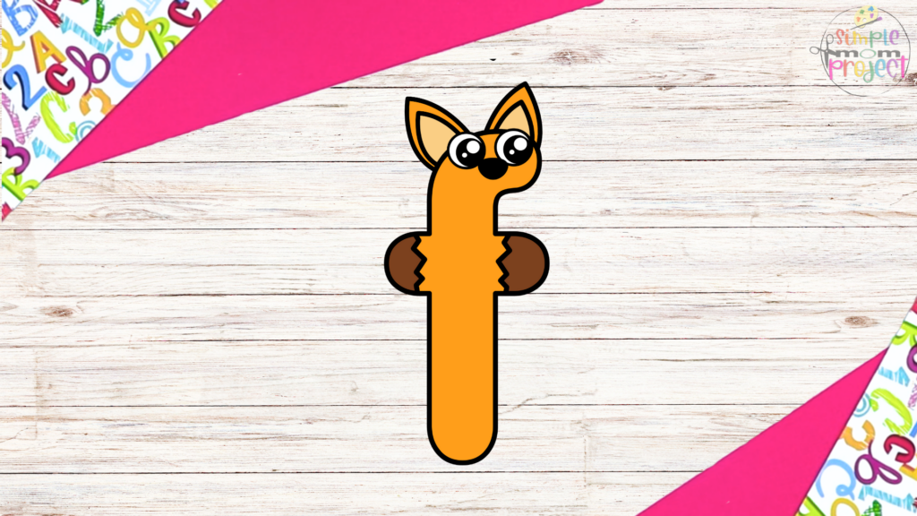 Free Printable Letter F for Fox Craft Template for Kids 5