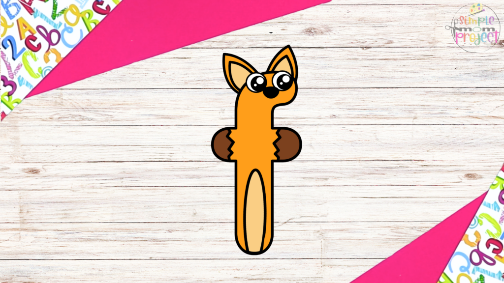 Free Printable Letter F for Fox Craft Template for Kids 7