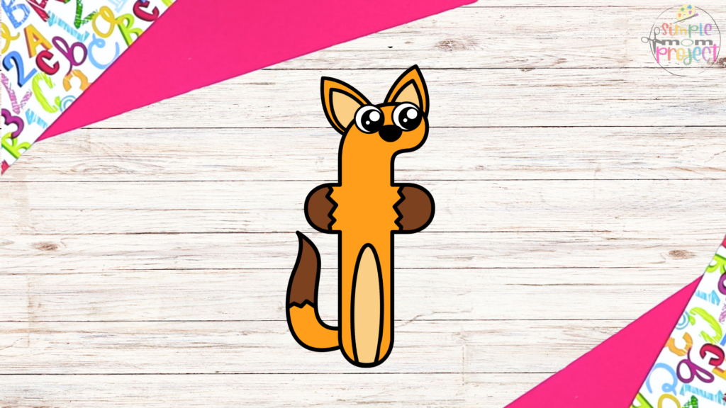 Free Printable Letter F for Fox Craft Template for Kids 9