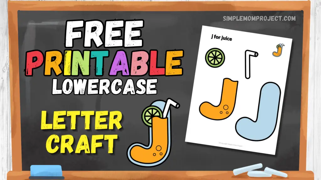 Free Printable Letter J for Juice Craft Template for kids 1